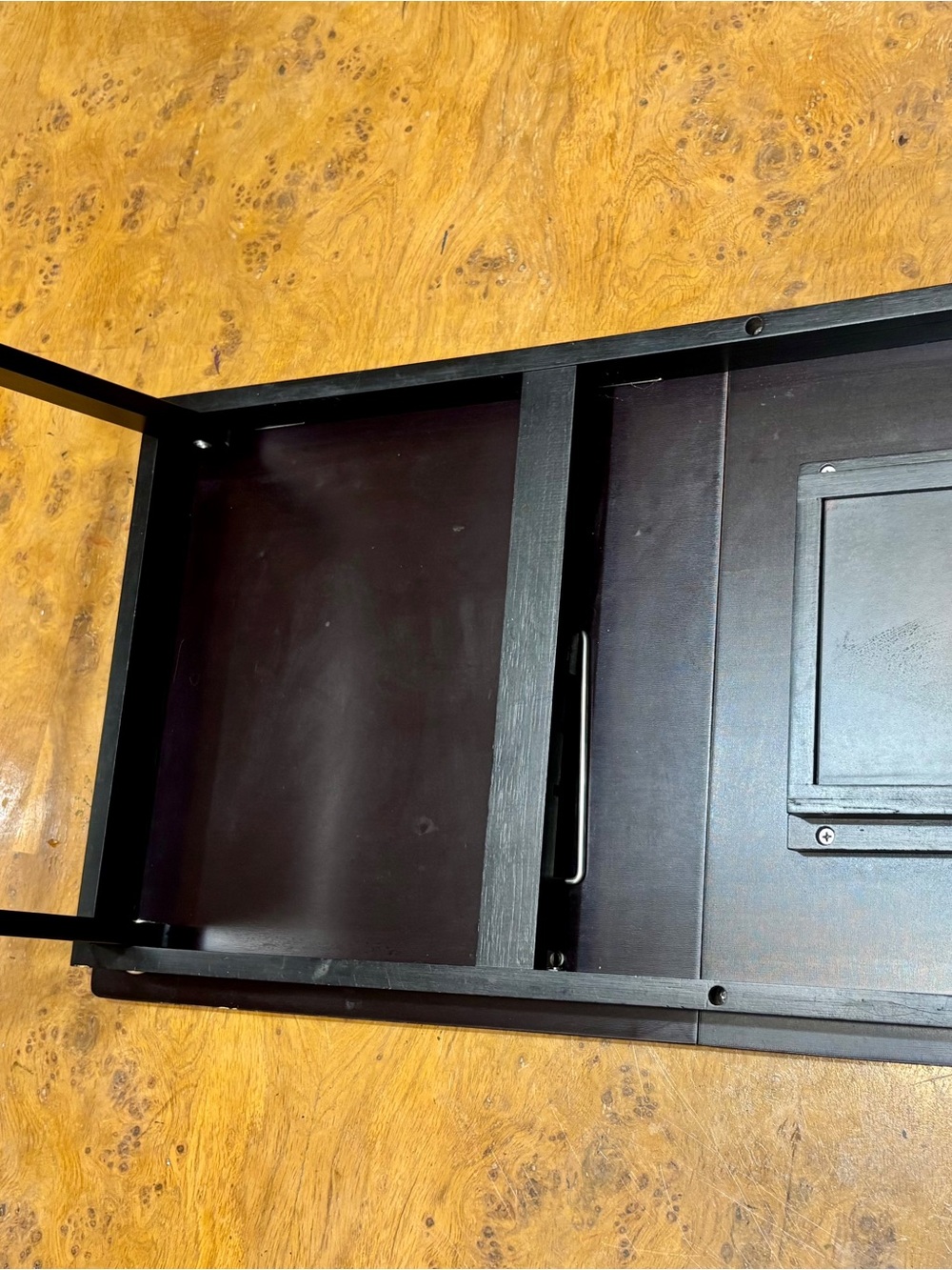 Adjustable Foldable Laptop Stand Bed Tray w Drawer Dark Brown/Black - Picture 5 of 6